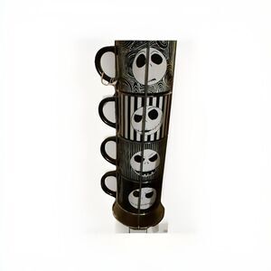 Nightmare Before Christmas Ceramic 10 Oz Jack Skellington Mugs Set Of 4 New